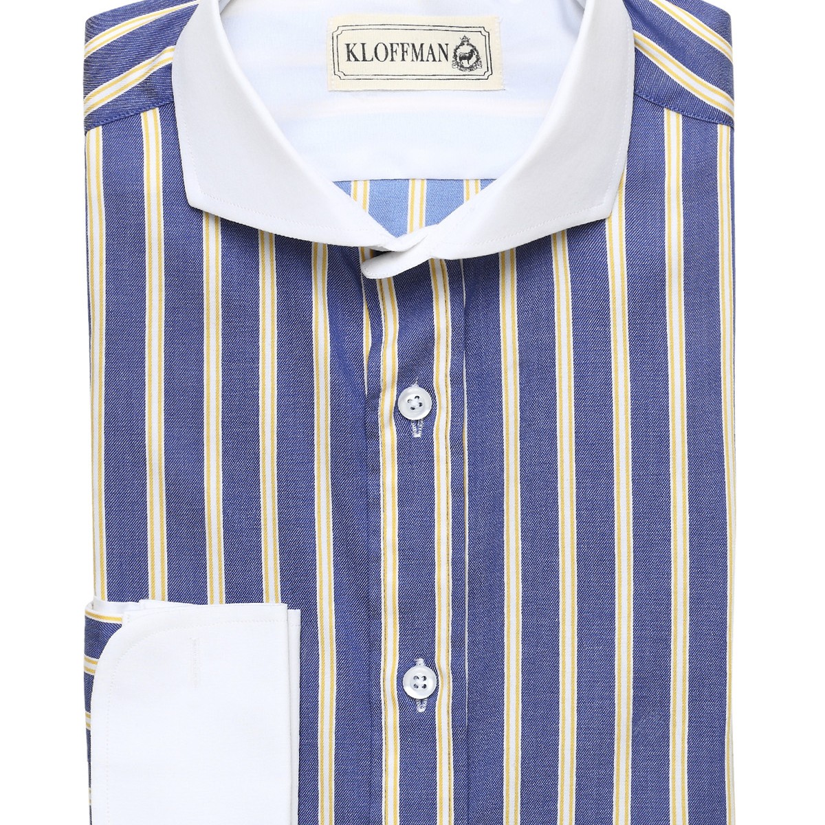 Navy Stripe Shirt - Men's Cotton Shirt | Kloffman